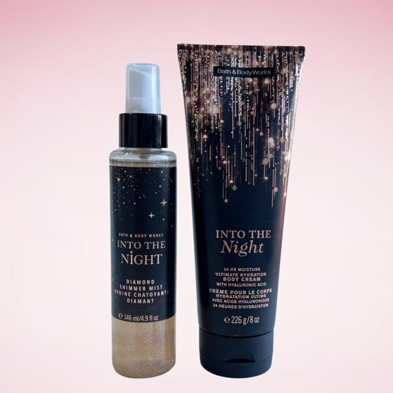 Kit Into The Night Perfume Shimmer 146 ml + Creme Mousse 226 ml Bath & Body Works- PROMOÇÃO DIA DOS NAMORADOS