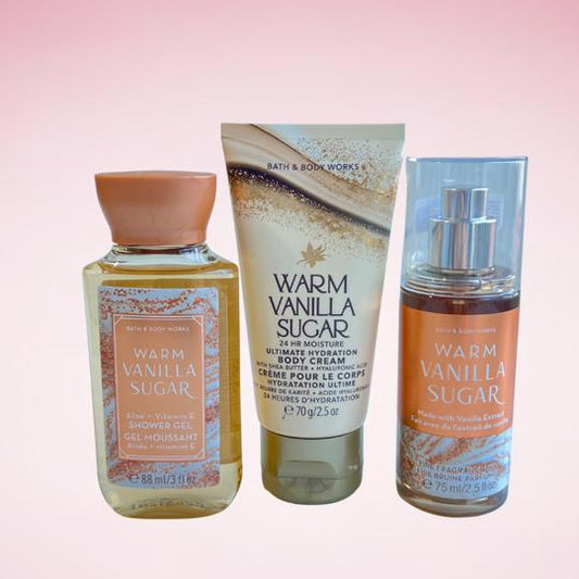 Kit Peq. Warm Vanilla Sugar Sabonete Liquido 88 ml + Creme Corporal 70g + Body Splash 75 ml – PROMOÇÃO DIA DOS NAMORADOS
