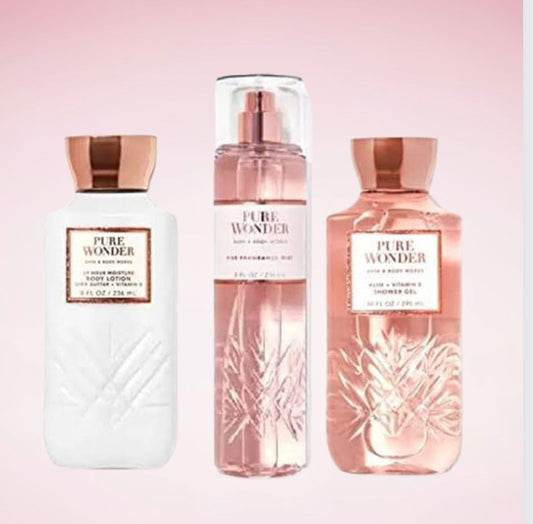 Kit 3 Pçs Pure Wonder Sabonete Liquido 295 ml + Creme Corporal 236 ml + Body Splash 236 ml – PROMOÇÃO DIA DOS NAMORADOS